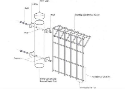 China BRC Roll Top And Bottom End Welded Wire Mesh Fence 50x150mm Galvanised for sale