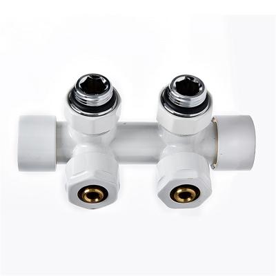 China AVONFLOW General White Manual Radiator Valve Cut Off Valves Angle H Type Valves For Radiator for sale