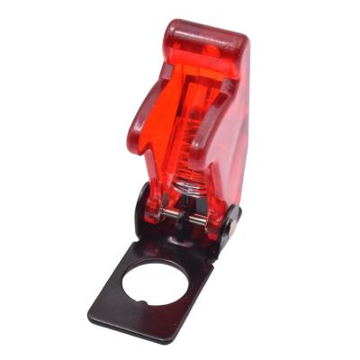 China Metal+Plastic ASW-07D Car Boat Aircraft On Off 20A 12V Mini LED Toggle Light Switch Safety Guard Waterproof Cover Red Green Blue Yellow for sale