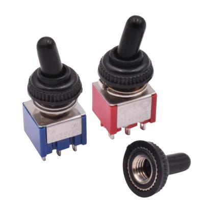 China Latching 2A 250V Mini On Off On Latch 1/2/3/4 Way Electrical Locking Toggle Switch Industrial 6 Pin 6A 125V SPDT DPDT Waterproof Cover for sale