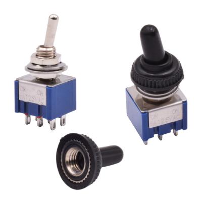 China Latching MTS-102 MTS-103 202 203 Mini 6 Pins On-On Electric Locking Industrial Toggle Switch 3 Pin 6A 125V 2A 250V SPDT DPDT On Off On for sale