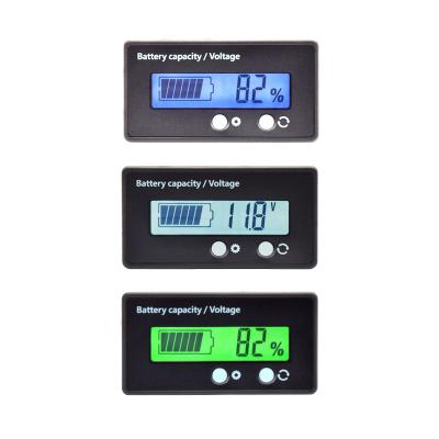 China ABS Digital Lithium Battery Capacity Monitor Gauge Meter Tester Checker Indicator Lifepo4 Voltage Measurement 12v 24v 36v 48v 60v for sale