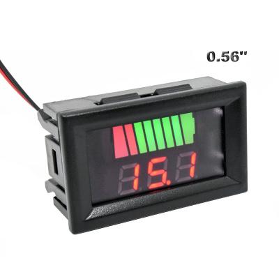 China Plastic Car Motorcycle Lead Acid Waterproof LCD Battery Capacity Indicator Tester Voltage Volt Meter Monitor 12V 48V 72V 84V Voltmeter for sale