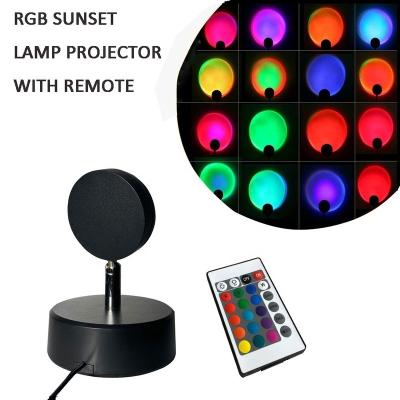 China Color could be choiced led warm rainbow sunset lamp RGB background light for living room for sale