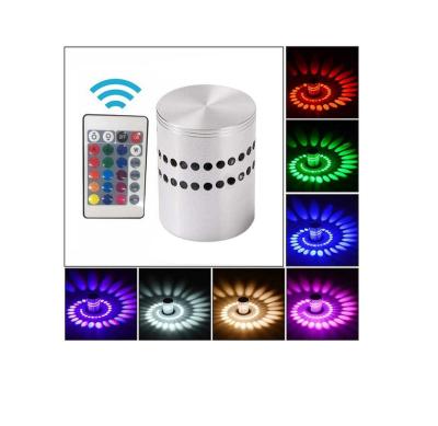 China 3W LED RGB Modern Remote Control Energy Saving Indoor Porch Ceiling Light Wall Lamp Lighting for sale