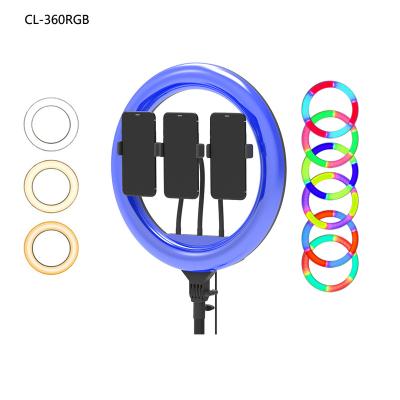 China ABS+PS Color Temperature 3000-6500k 30W 14Inch Beauty Mobile Selfie Photography LED Ring Light for sale