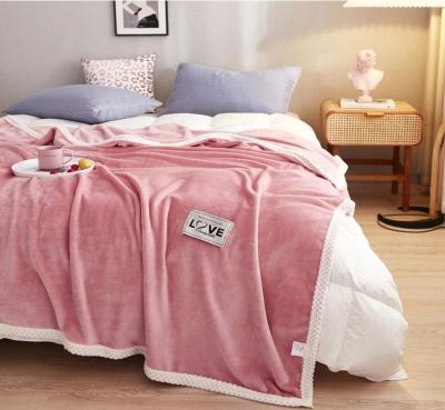 China Hot Selling Soft/Warm/Breathable/Durable Flannel Coral Velvet Single Bed Blanket OEM Coral Knit Blanket Double Thick Throw Blanket for sale