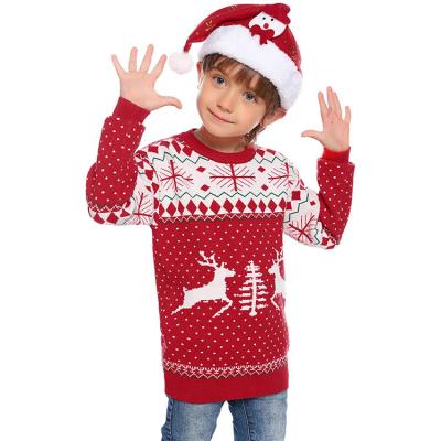 China Cotton Long sleeve ugly Christmas pullover  couple children reindeer pullover family Christmas sweater for sale