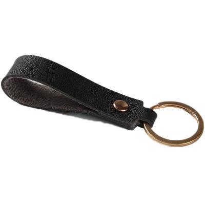 China Promotional Gift PU Key Chain Unisex Leather Key Chain Leather Car Key Strap Custom Made for sale