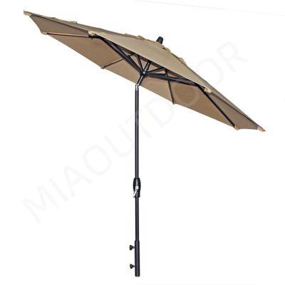 China Traditional Beach Parasol Led Unique Patio Tilt Umbrella With Crank Logo for sale