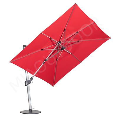 China Modern 10' Large Sun 360 Rotate Restaurant Outdoor Automatic Cantilever Large Umbrella Patio Umbrella for sale