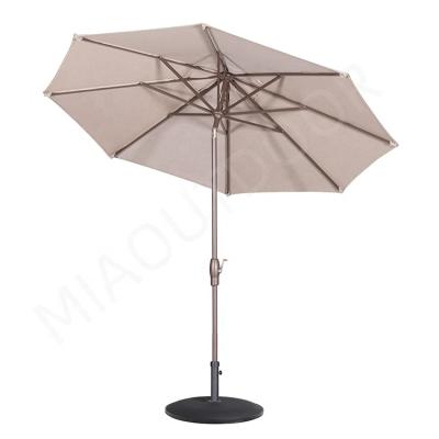 China Outdoor Modern Market Parasol Aluminum Hotel Bistros Patio Cafe Umbrella With Logo Restaurant for sale