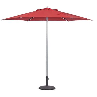 China Modern Round Sun Beach Patio Umbrella Garden Cafe Commercial Resort Umbrella for sale