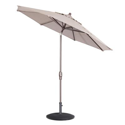 China Custom Modern Simple Automatic Aluminum Sunshade Beach Outdoor Beer Garden Sun Crank Crank Umbrella Bistros Restaurant for sale