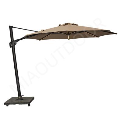 China Patio Cantilever Aluminum Cantilever Garden Umbrella Outdoor Led for sale