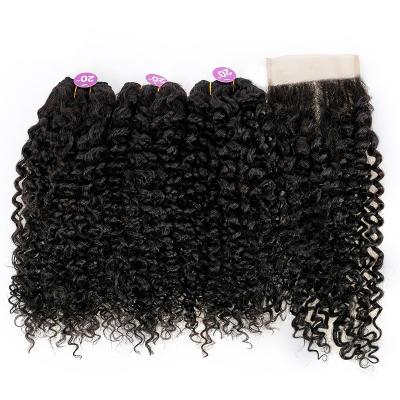 China MYSURE 20inch Full Hair Bundles Curly Hair Mix Bundles Mix Hair Wigs Head Mix Bundles With Closure for sale