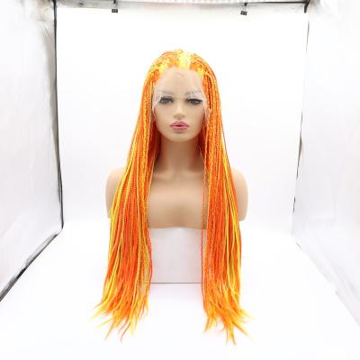 China Curly Braided Lace Wig Braid Wig For Women Wigs Braid Cornrows Colored Ombre Fire Hot for sale