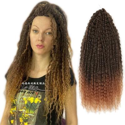 China MYSURE 28inch Curly Crochet Brazilian Curls Brazilian Crochet Braiding Hair Brazilian Hair Long Size for sale