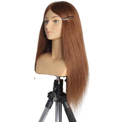 China MYSURE Real Wave Silky Straight Hair Mannequin With Curly Afro Curly Hair Mannequin With Shoulder With Makeup for sale