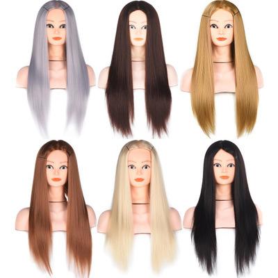 China Regular wave mannequin head with natural hair mannequin head with hair to form black mannequin head with hair for sale