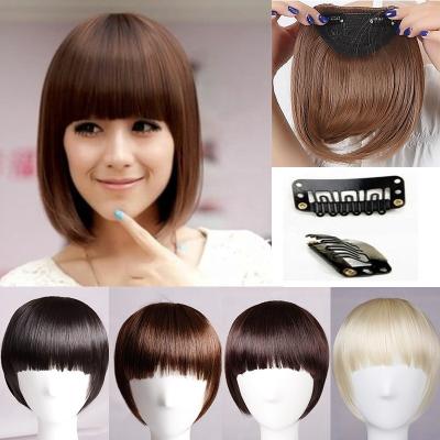 China MYSURE blunt/gradient/medium part hair bangs bangs with temple clip in bang with amazing synthetic hair bangs for sale