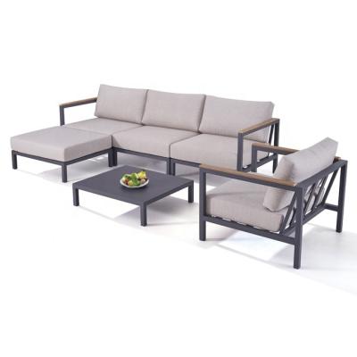 China Modular Corner Sofa Metal Aluminum Lounge Set Modern Wholesale Outdoor Garden Water Resistance Waterproof And UV Proof for sale