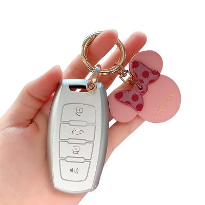 China 100% Eco-Friendly 2021 New TPU Car Key Covers For ORA Black Cat R1/R2/H6 Big Dog First Love First Shell White Gray Protective Buckles Including for sale