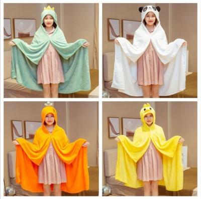 China Warm Sherpa Poncho Blanket Cozy Wearable Blanket PORTABLE Gift TV Fleece Cape For Kids for sale