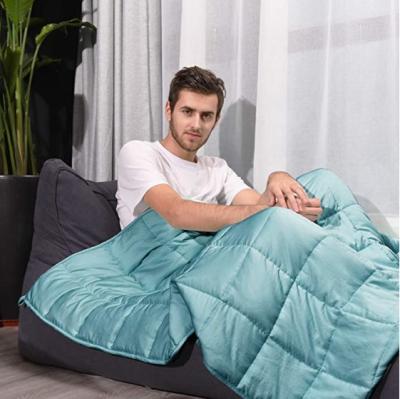 China Hot Selling Anti-Static Release Heavy Cotton Anxious 100% Adult Weighed Blanket for Insomnia and High Intensity Workers for sale