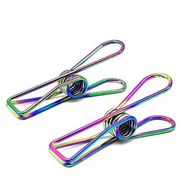 China Wholesale Colored Simple Manufacturer Laser Fish Shape Receipt Metal Binding Long Tail Clip for sale