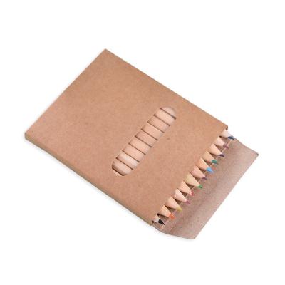 China Wooden Factory Sells 3.5 Inch Colored 12 Inch Wooden Color Pencil Kraft Paperboard Packaging for sale