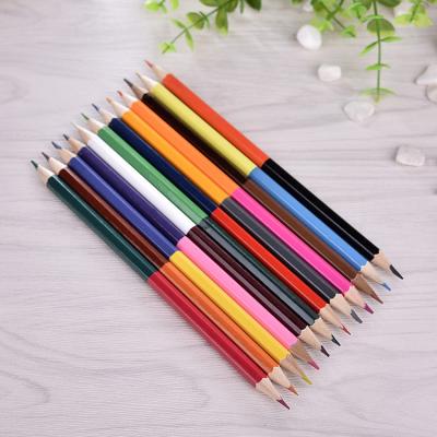 China Wholesale Wooden Double Tip Good Quality Wooden Colored Pencil Set for sale