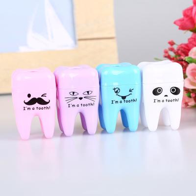 China Student School Student Stationery Pencil Sharpener Cartoon Tooth Pencil Sharpener Manual Pencil Sharpener for sale