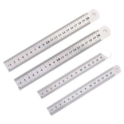 China Wholesale custom measuring tools factory logo 15cm 20cm 30cm metal ruler stainless steel measuring tools for sale