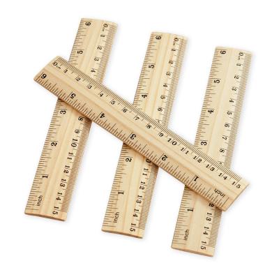 China Student& promotional wooden 15cm ruler with custom print for sale