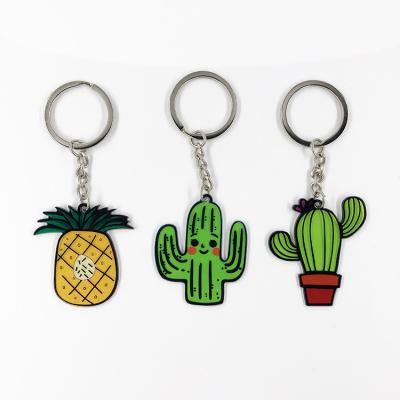 China Plastic Acrylic Cactus Bag Key Chain Pendant for sale