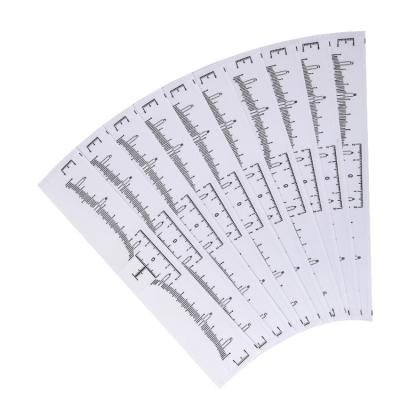 China Eco-Friendly Ruler Eco-Friendly Paper Sticker One Disposable Ruler For Eyebrows for sale