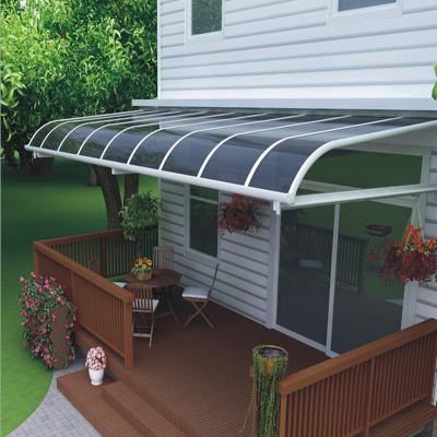 China Sun Rainproof Modern Garden Porch Aluminum Awnings Polycarbonate Patio Building Waterproof Cover For Shade for sale