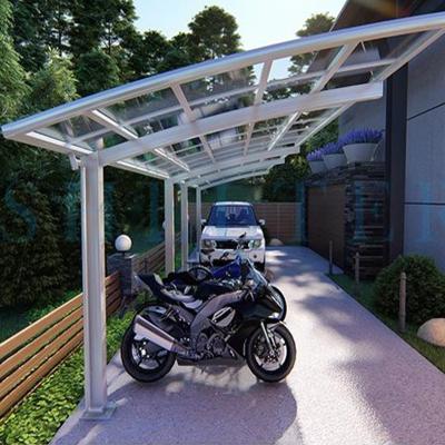 China Good Quality Modern Aluminum Canopy Aluminum Public Car Garages Pergola Sunshade Sunshade Metal Parking Shed for sale