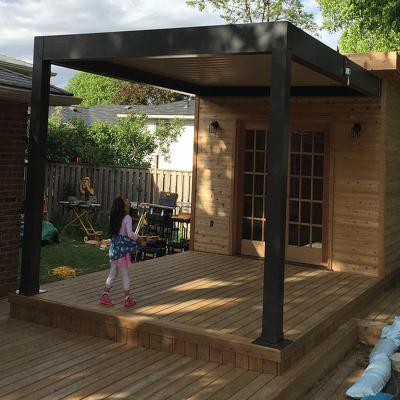 China Wholesale Exterior Quality Easily Assembled Luxury Home Arch Manual Aluminum Gazebo Pergola With Crank Ready To Ship for sale