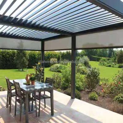 China High Quality Waterproof Arches Easily Assembled Aluminum Pergola Canopy Roof System Pop Up Gazebo Tent 3 Walls for sale