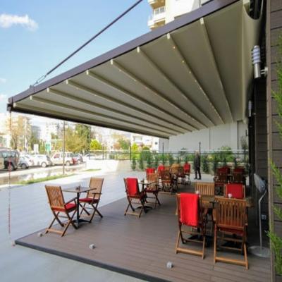 China Easily Assembled Outdoor Used Modern Folding Retractable Garden Tent Aluminum Alloy Pergola Roof for sale