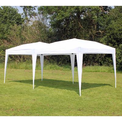 China Easy Assemble Steel Gazebo 10' x 10' Oblique Leg Pop Up Beach Camping Canopy Tent with Commercial Folding Sidewalls Shelter Shade for sale