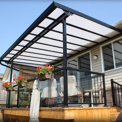 China Sun Rain Cover Customized Waterproof Metal Balcony Patio Covering Outdoor Aluminum Patio Deck Roof Awning for sale