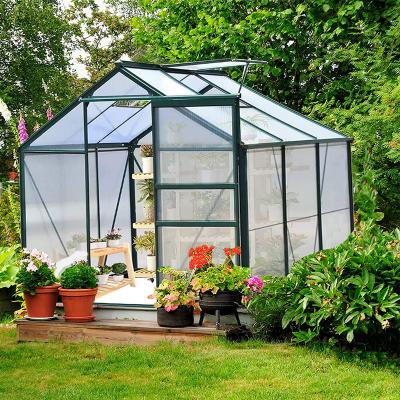 China Easily Assembled Portable Garden Plants Raising Tent Shelves Waterproof Outdoor Mini Aluminum Green Houses for sale