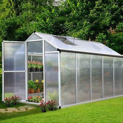 China Easily Assembled Small Mini Low Cost Aluminum Frame PCB Board Commercial Metal Homes Garden Greenhouses For Sale for sale