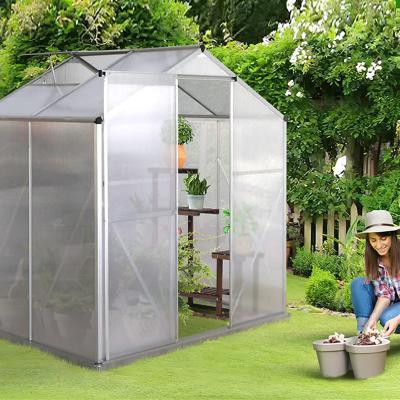 China Easily Assembled Plastic Plant Greenhouse House Adjustable Warm Plant Roof Polycarbonate Gardening Walk For Winter for sale