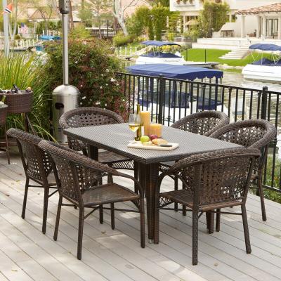 China China wholesale waterproof and weatherproof outdoor rattan patio furniture wicker dining chair and outdoor table set furniture factory for sale