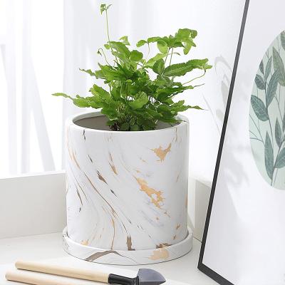 China Eco-Freindly Large Garden White Clay Plant Flower Pots Outdoor Ceramic Nordic Chandelier for sale