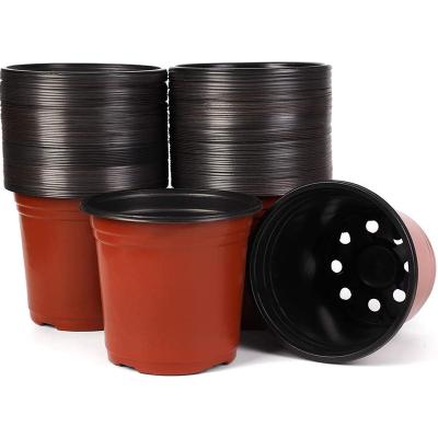 China Outdoor Garden Cheap Small Self Watering Round Shape Low Temperature Resistance Free Sample Folding Flower Pot Plastic Vase for sale